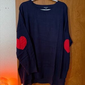 NWOT Studio Park x Amy Stran Girlfriend Sweater With
Heart Elbows